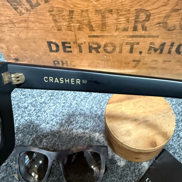 2 pr. Electric Crasher Women’s Sunglasses Matte Black & Matte Torte Polarized 53 - Picture 2 of 6